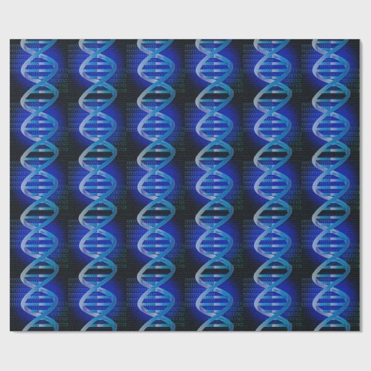 Papier Cadeau ID d'ADN Blue Science (Plat)