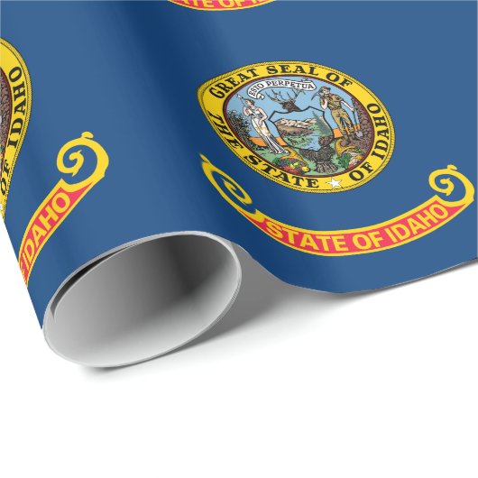 Papier Cadeau Idaho State Flag (Coin rond)
