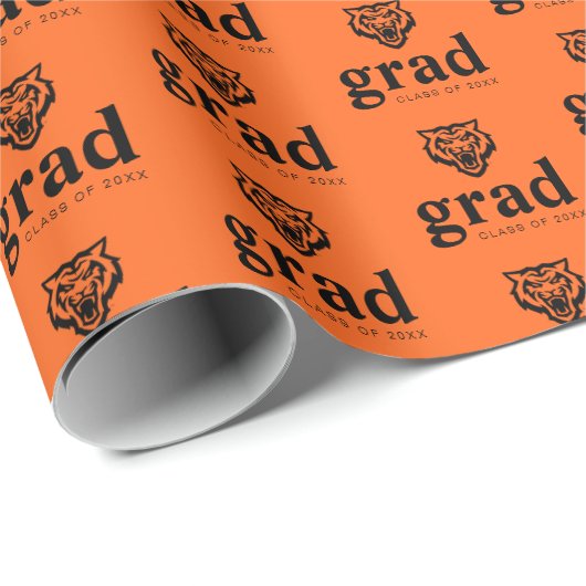 Papier Cadeau Idaho State University Bengals Spirit Design (Coin rond)