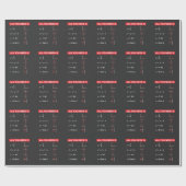 Papier Cadeau Idée de cadeau de professeur de mathématiques (Plat)