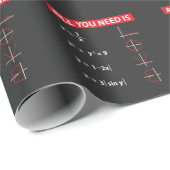 Papier Cadeau Idée de cadeau de professeur de mathématiques (Coin rond)