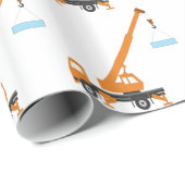 Papier Cadeau Idée fraîche de cadeau de garçon de grue (Coin rond)