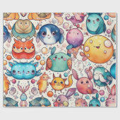 Papier Cadeau Idées cadeaux pour animaux mignons Papier d'envelo (Plat)