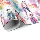 Papier Cadeau Idols Kpop - (Coin rond)