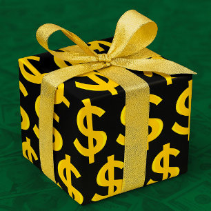 Papier Cadeau Iellow dollar