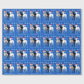 Papier Cadeau Iggies de Noël - Greyhounds italien (Plat)