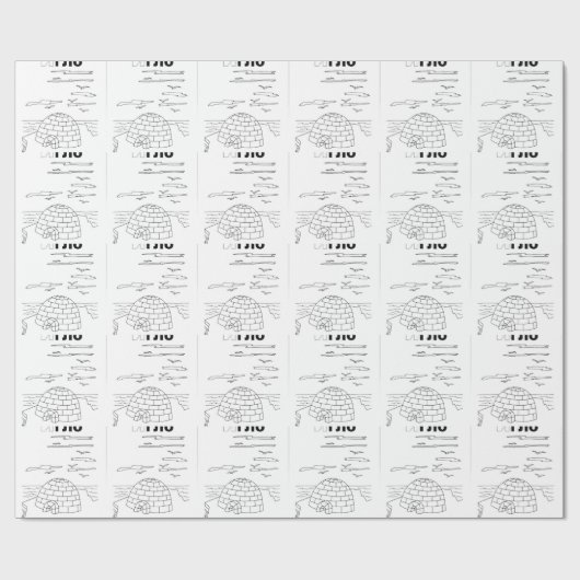 Papier Cadeau igloo cyrillique serbe (Plat)