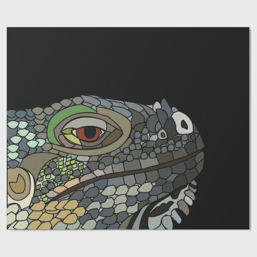 Papier Cadeau Iguana Lizard (Plat)
