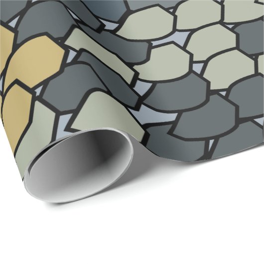 Papier Cadeau Iguana Lizard (Coin rond)