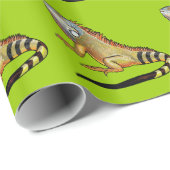 Papier Cadeau iguane vert (Coin rond)