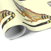 Papier Cadeau iguane vert (Coin rond)