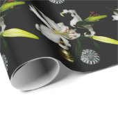 Papier Cadeau Iirsh Design - Collection de laiton et de fleurs (Coin rond)