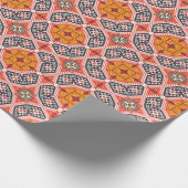 Papier Cadeau Ikat Aztec : Textes à rayures ethniques (Coin)