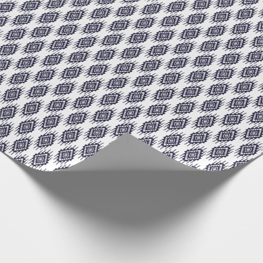 Papier Cadeau Ikat Boho Aztec Textile Motif (Coin)