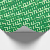 Papier Cadeau Ikat Chevrons - Pin et vert clair (Coin)