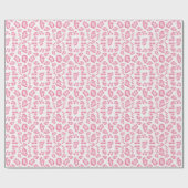 Papier Cadeau Ikat léopard rose (Plat)
