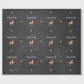 Papier Cadeau Il doit être St. Nick Reindeer dans le ciel étoilé (Plat)