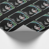 Papier Cadeau "Il est seulement pour toujours" sur le papier (Coin)