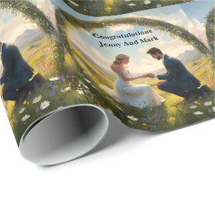 Papier Cadeau Il Était Une Fois Une Proposition De Mariage Magiq
