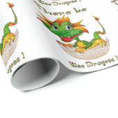 Papier Cadeau Il Y A Des Dragons De Wei (Coin rond)
