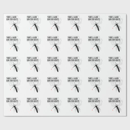 Papier Cadeau Il y a un pompier né chaque minute (Plat)