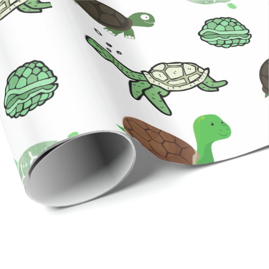 Papier Cadeau Île Turtle (Coin rond)