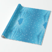Papier Cadeau Illinois silhouette étoile bleue éclatée (Déroulé)