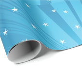 Papier Cadeau Illinois silhouette étoile bleue éclatée (Coin rond)
