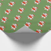 Papier Cadeau illusima Ballerina Hippo Noël vert (Coin)