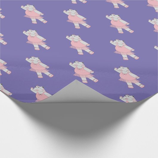 Papier Cadeau illusima Ballerina Hippo violet (Coin)