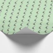 Papier Cadeau illusima Gris Dinosaur Noël Vert (Coin)
