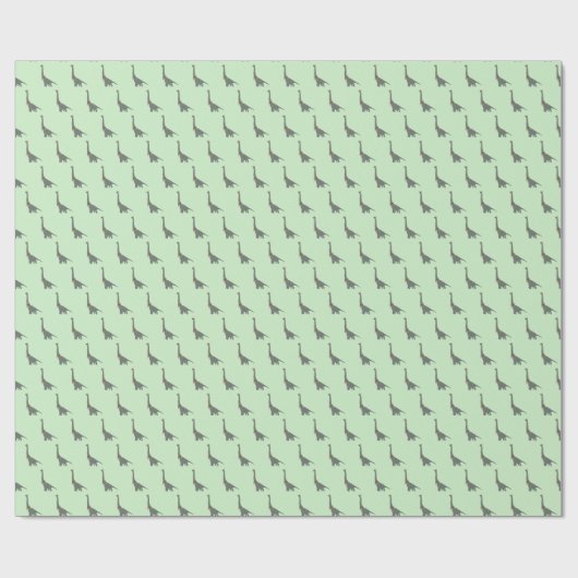 Papier Cadeau illusima Gris Dinosaur Noël Vert (Plat)