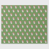 Papier Cadeau illusima M. Owl Christmas Green (Plat)