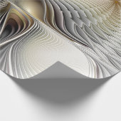 Papier Cadeau Illusion d'optique abstraite fractale 3D avec prof (Coin)