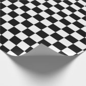 Papier Cadeau Illusion d'optique Damier Noir et Blanc (Coin)