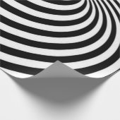 Papier Cadeau Illusion en noir et blanc (Coin)