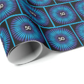 Papier Cadeau Illusion optique du 50e anniversaire (Coin rond)