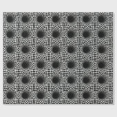 Papier Cadeau Illusion optique trou noir et blanc (Plat)
