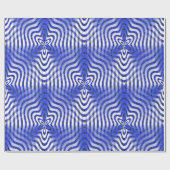 Papier Cadeau Illusions en bleu.... (Plat)