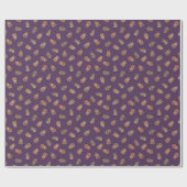 Papier Cadeau Illustrated Quokkas on Dark Purple (Plat)