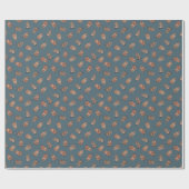 Papier Cadeau Illustrated Quokkas on Gray-Blue (Plat)