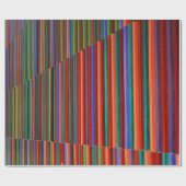 Papier Cadeau Illustration à rayures multicolores (Plat)