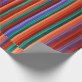 Papier Cadeau Illustration à rayures multicolores (Coin)