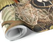 Papier Cadeau Illustration Audubon American Robin Wildlife Bird (Coin rond)