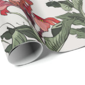 Papier Cadeau Illustration botanique tirée à la main par un Moti (Coin rond)