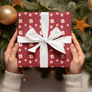 Papier Cadeau Illustration cadeau de Noël rouge Holliday