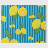 Papier Cadeau Illustration citrons (Plat)