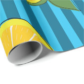 Papier Cadeau Illustration citrons (Coin rond)
