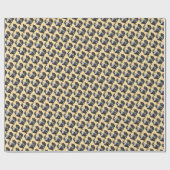 Papier Cadeau Illustration complexe du coq (Plat)