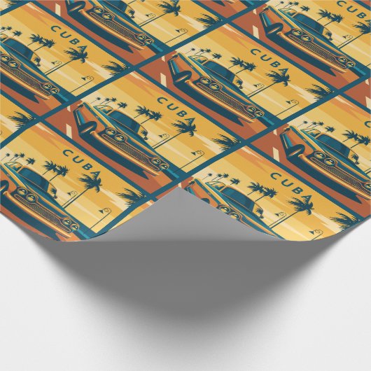 Papier Cadeau Illustration Cuba (Coin)